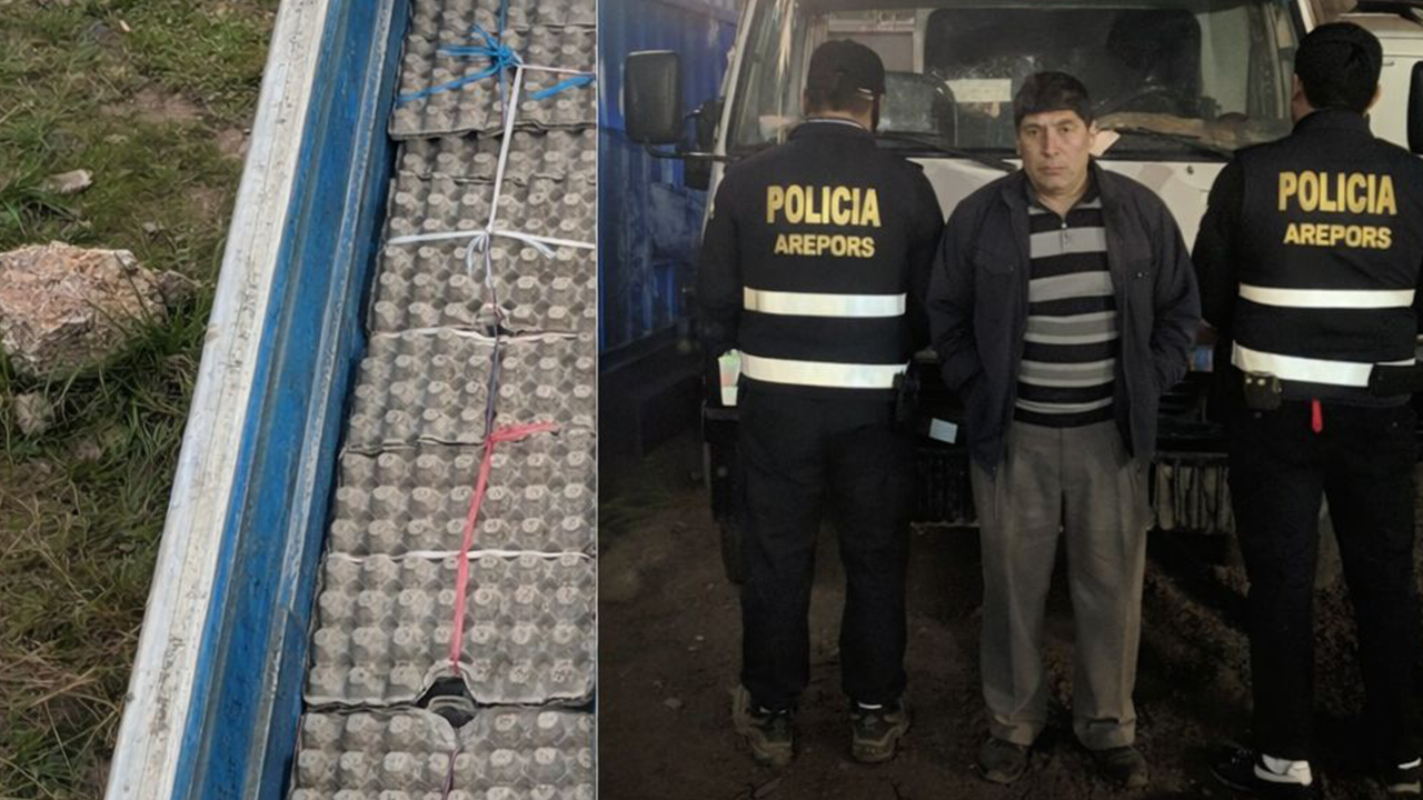 Decomisan camión con huevos de contrabando